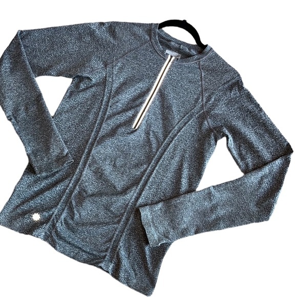 Athleta Jackets & Blazers - Athleta Quarter Zip Tracker Running Shirt Long Sleeve Grey Women’s Size Large